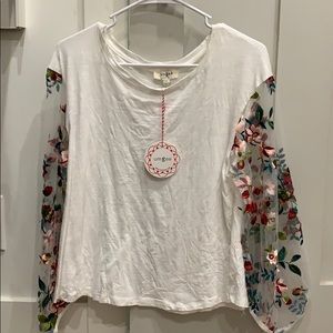 Sheer long sleeve shirt